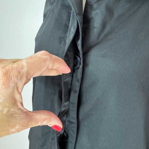 NORMA KAMALI Jacket Black Cropped Swing Lightweight Coat Women's Sz 10 - Picture 2 of 7